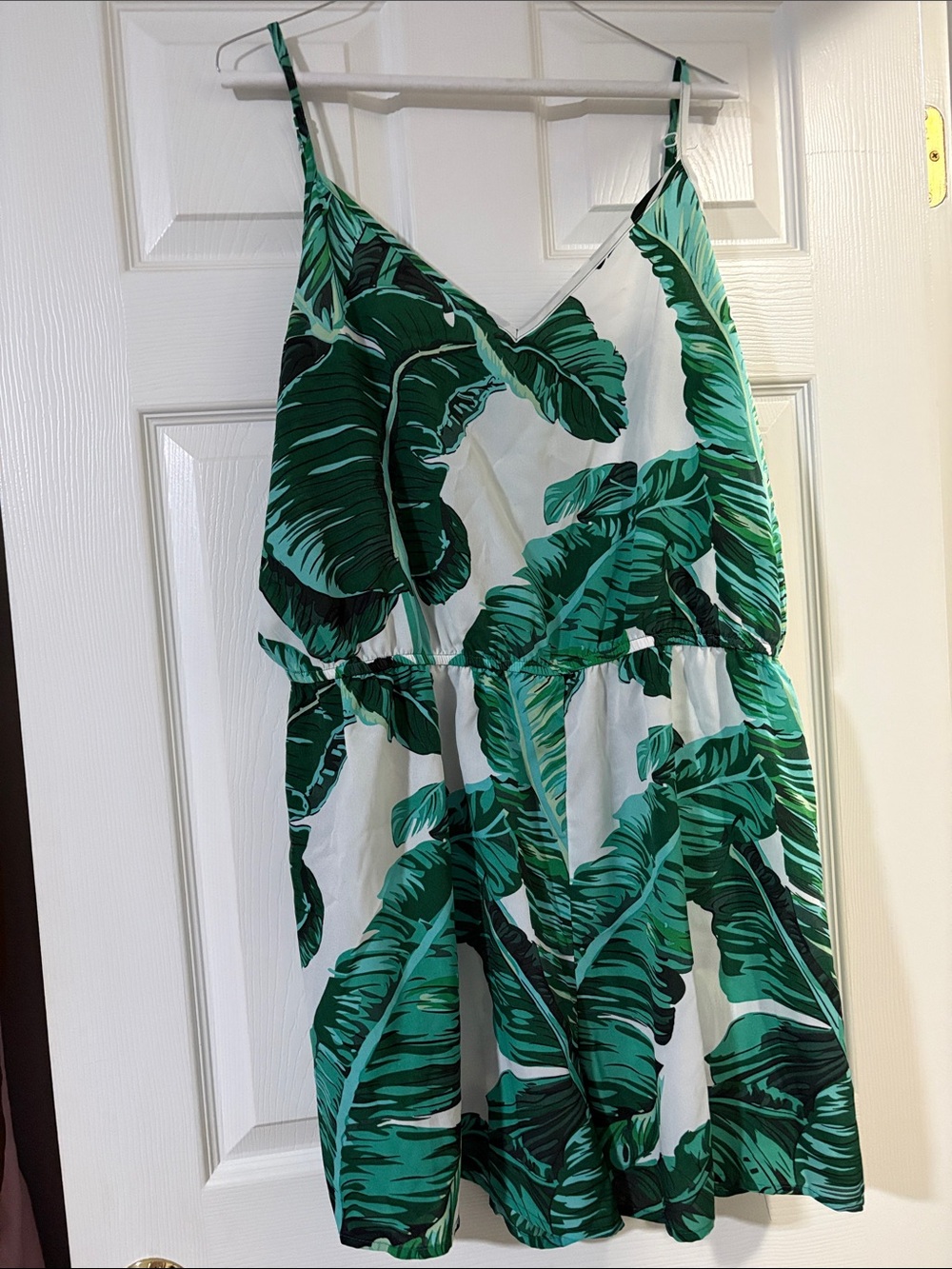 Green Tropical Leaf One-Piece Romper 3X